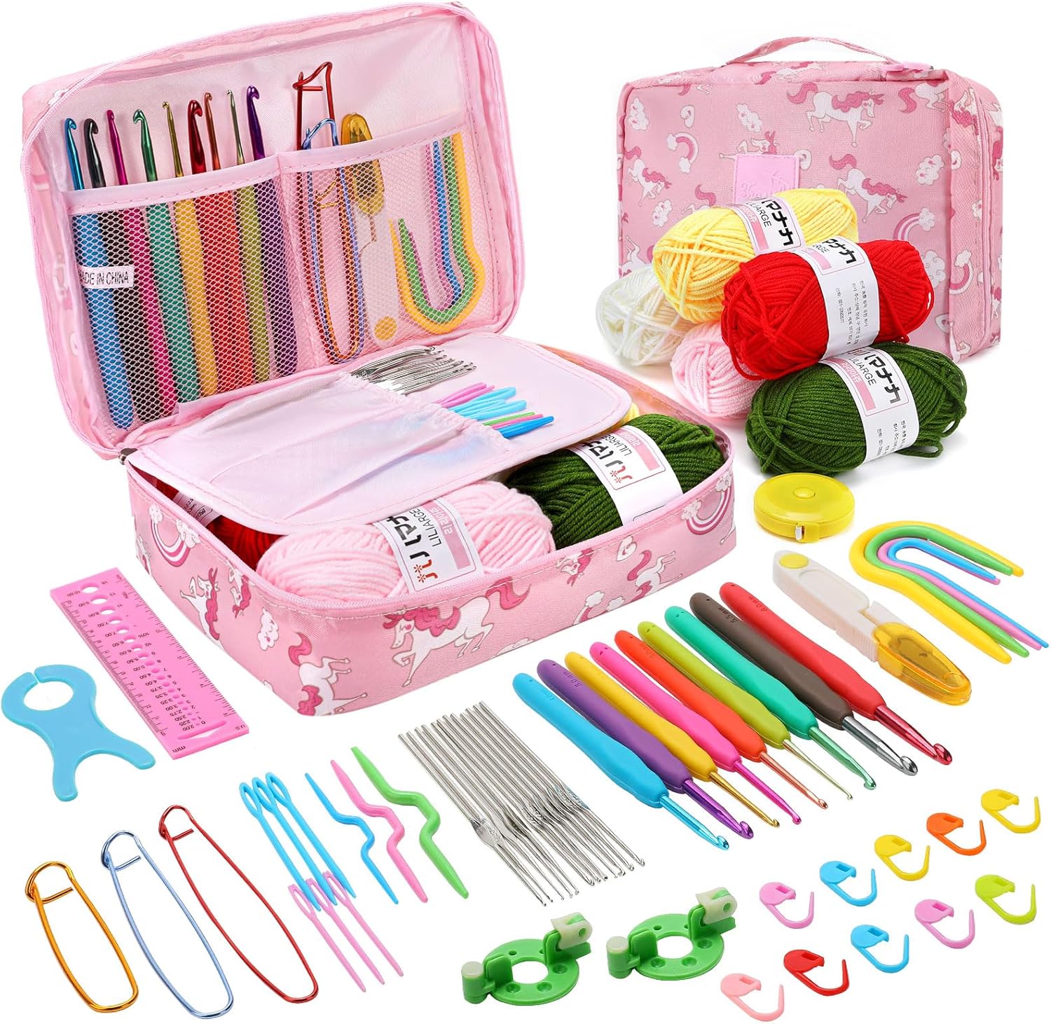 Kit Uncinetto 73 Pezzi Per Principianti - Con Gomitoli Cotone, Accessori E Borsa Per Amigurumi - Foto 9