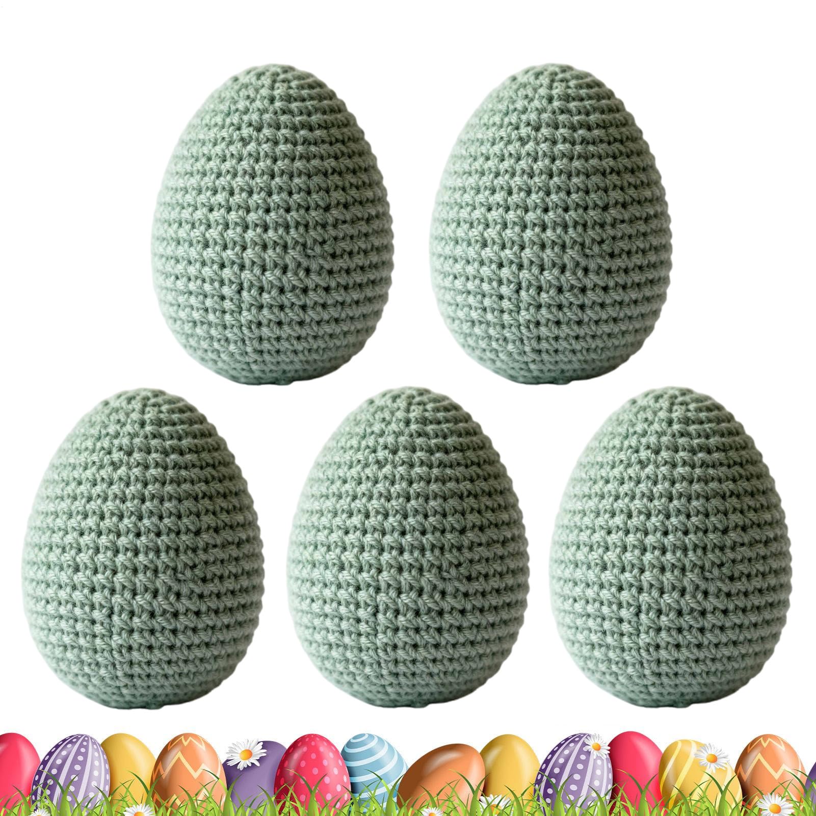 Huevos de Pascua irrompibles de punto para decorar jarrones sin riesgo de rotura