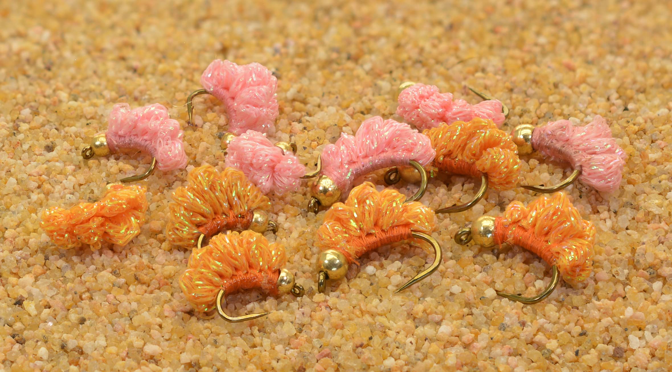 12 Flies Tungsten Beaded Crystal Meth Fly Fishing | 2 Colors | Mustad Hooks