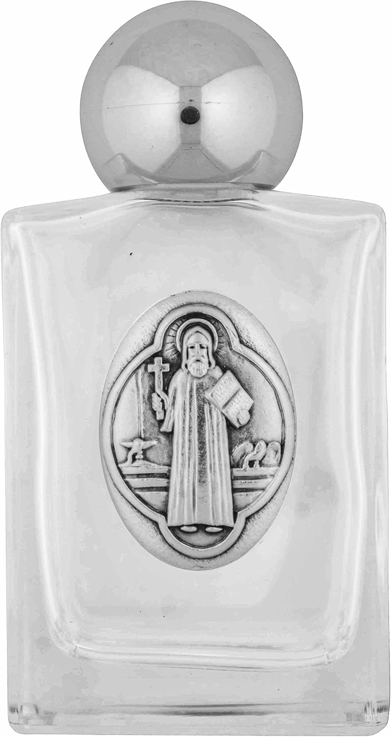 Venerare Glass Holy Water Bottle (Saint Benedict)