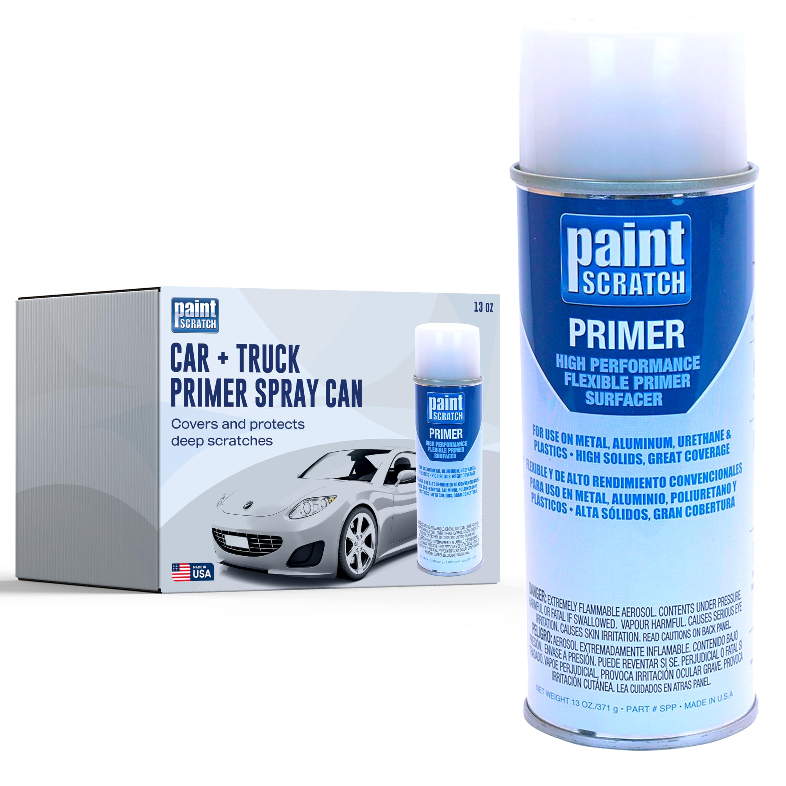 PaintScratch Automotive Primer Paint Spray to Help Fix Scratches & Chips - Touch Up Paint Primer for Auto, Car, Truck, & Other Vehicles Repair, 12 Oz Spray Can