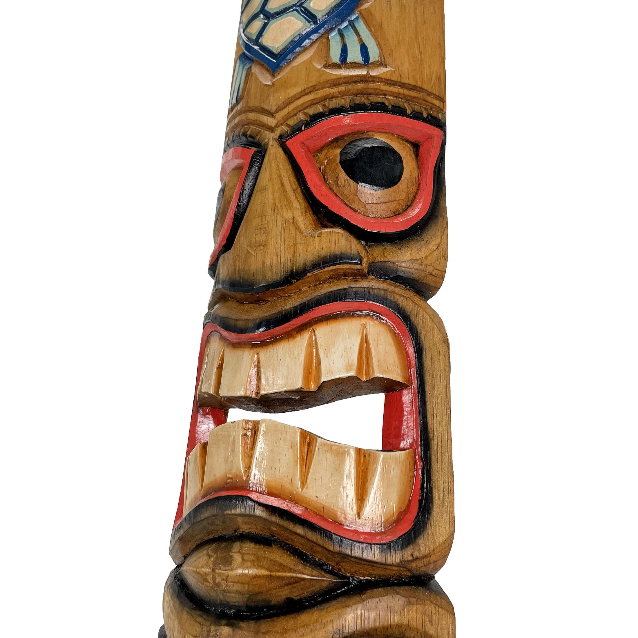 Amazon.com: Zeckos Set of 5 Double Tiki Mask Hand Carved 40 Inch