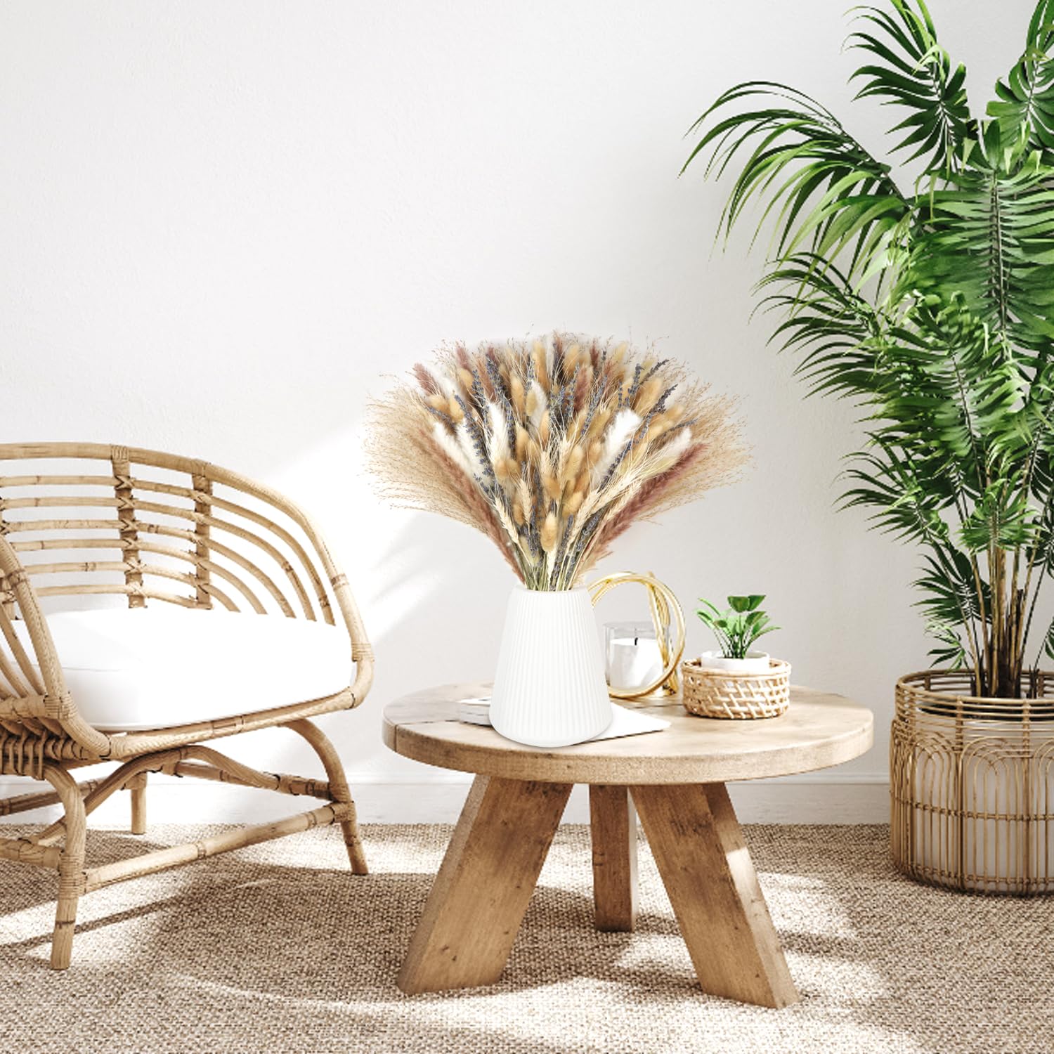 Pampas Grass Decor Real Dried Reed Flower Bunch Wedding Flower Bunch Natural Plants Decor