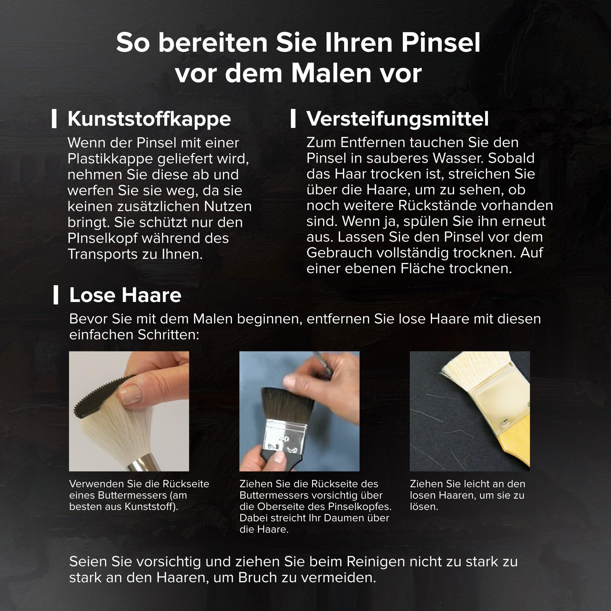 Silver Brush Limited WC-3124ST Black Velvet Voyage 4er Reise Pinselset, Pinsel Größen 4, 6, 8 und 2