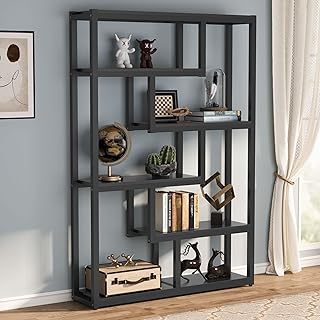 Tribesigns Way to Origin 6-Shelf Modern Bookshelf, Industrial Etagere Bo...