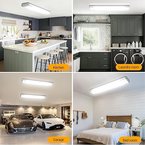 Miniatura 5 de ANTLUX Lámparas LED de 4 pies 3000 K 4000 K 5000 K seleccionables 30 W40 W50 W regulables de 4 pies para cocina lavandería oficina