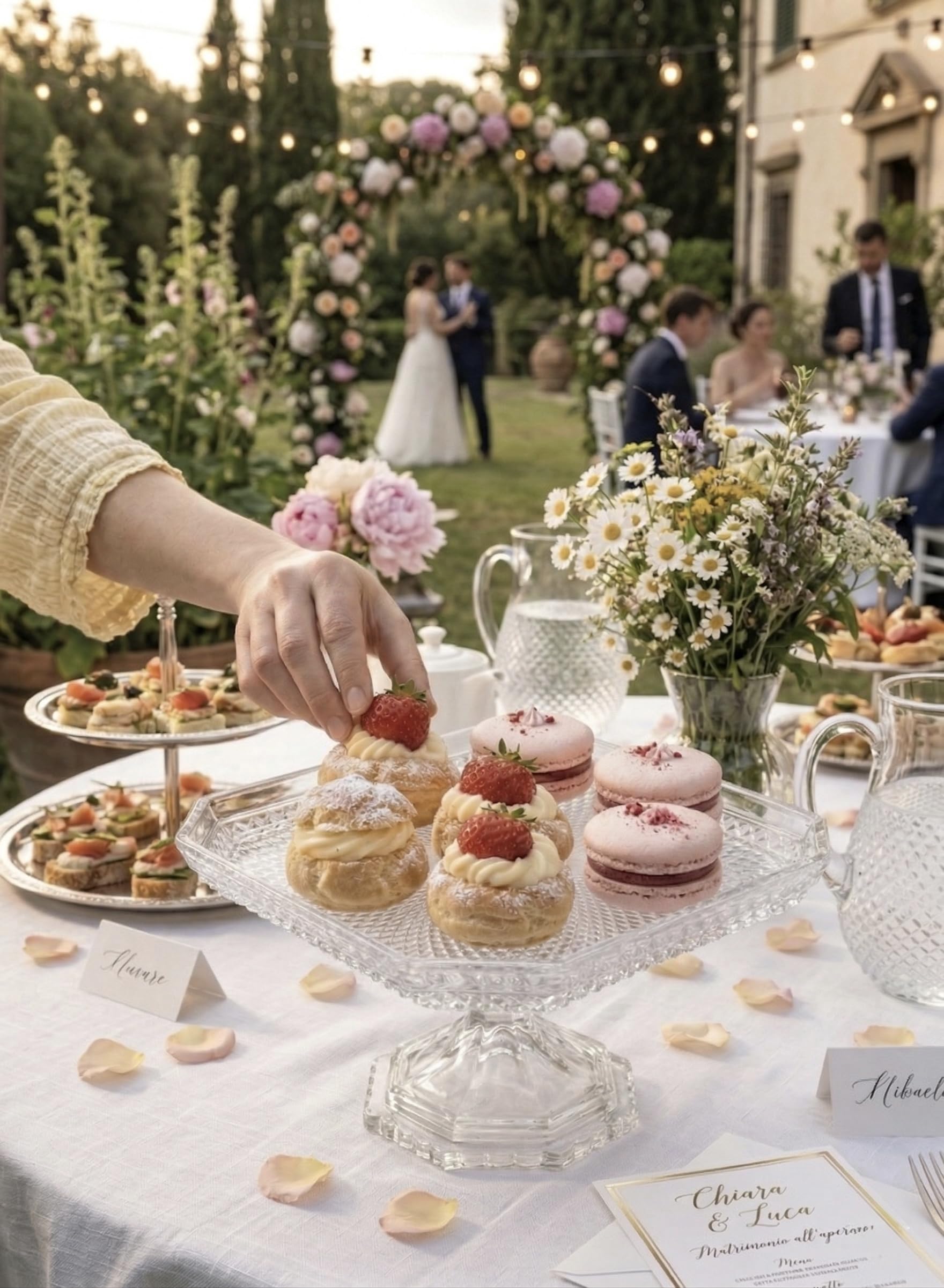 OCEANO Alzata per Torta in Vetro Trasparente con Piedistallo Alzatina Elegante per Dolci, Pasticceria e Finger Food Piatto da Portata Vintage con Base Ottagonale per Matrimoni e Feste (Quadrato)