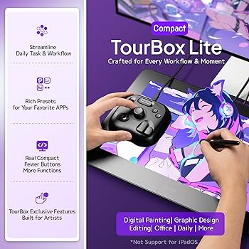 Amazon.com: TourBox Lite - Editing Keyboard Compact, Artists Go-to