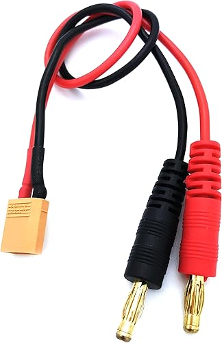 Miniatura 5 de FLASH HOBBY Cable de carga de batería RC XT30 hembra enchufe a 0.157 in bala banana conector 18AWG cable para helicóptero RC Quadcopter Lipo batería