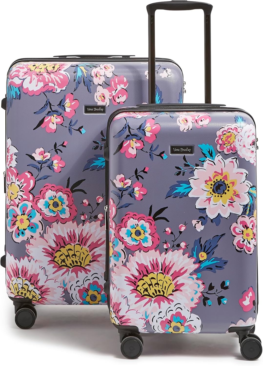Hardside 2 Piece Luggage Set, Leaf Me Not Paisley Dark Slate, One Size