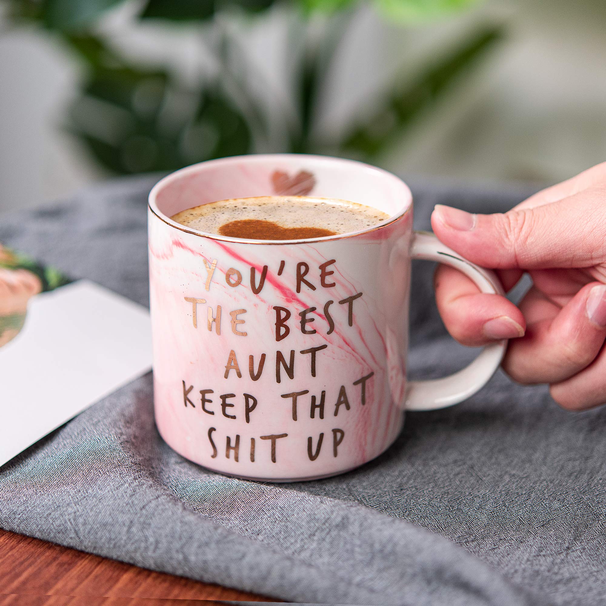 Hendson Aunt Gifts from Niece, Nephew - You're The Best Aunt Keep That S Up - Funny Present for Auntie - BAE Best Auntie Ever Gifts for Birthday - Great Favorite Aunty Mug, Ceramic Coffee Cup