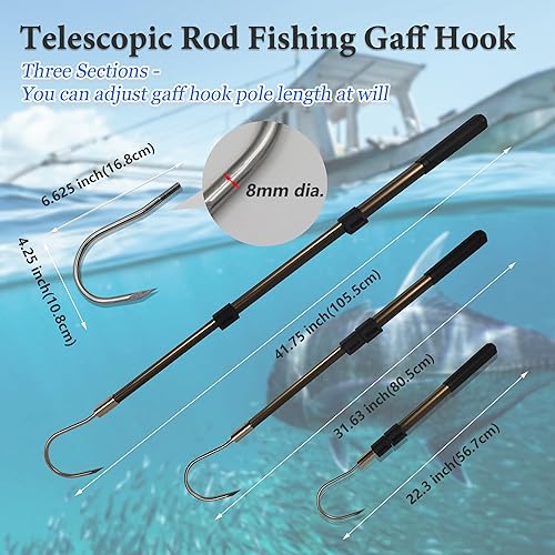 Miniatura 43 de Pescado telescópico con 1 ~ 5 dientes surtidos arpones púas, mar y hielo pesca lanza Gig para la caza de peces rana topo Hoja 1 diente+varilla