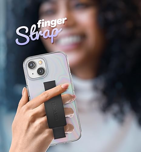 Miniatura 4 de ENCASED Funda con lazo para dedos, diseñada para iPhone 15 Plus (2023), funda de agarre con correa de mano con soporte de silicona suave al tacto
