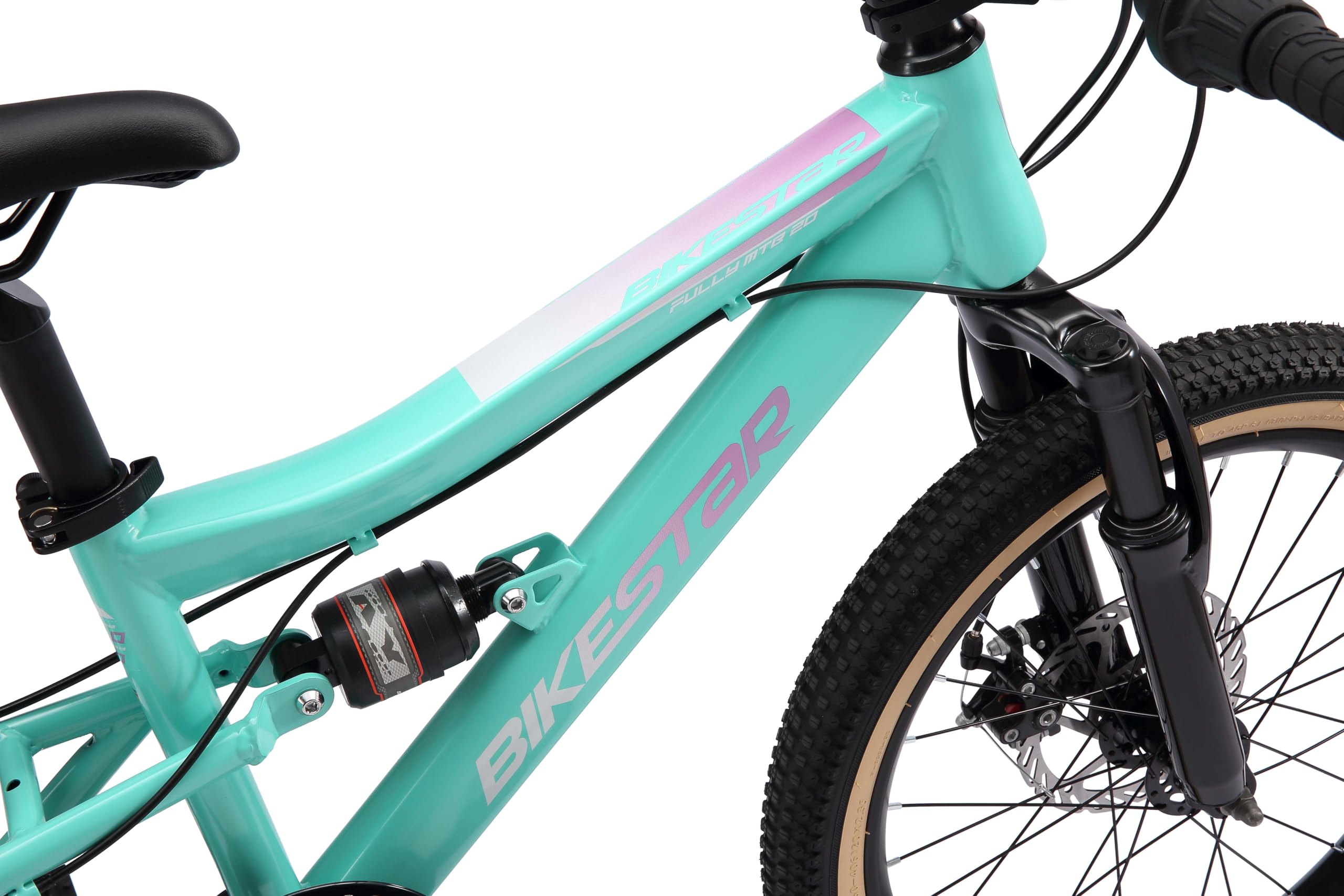 BIKESTAR Bicicleta de montaña Suspensión Doble Bicicleta Juvenil 20 Pulgadas de 6 años | Cambio Shimano de 7 velocidades, Freno de Disco, Fully | niños Bicicleta