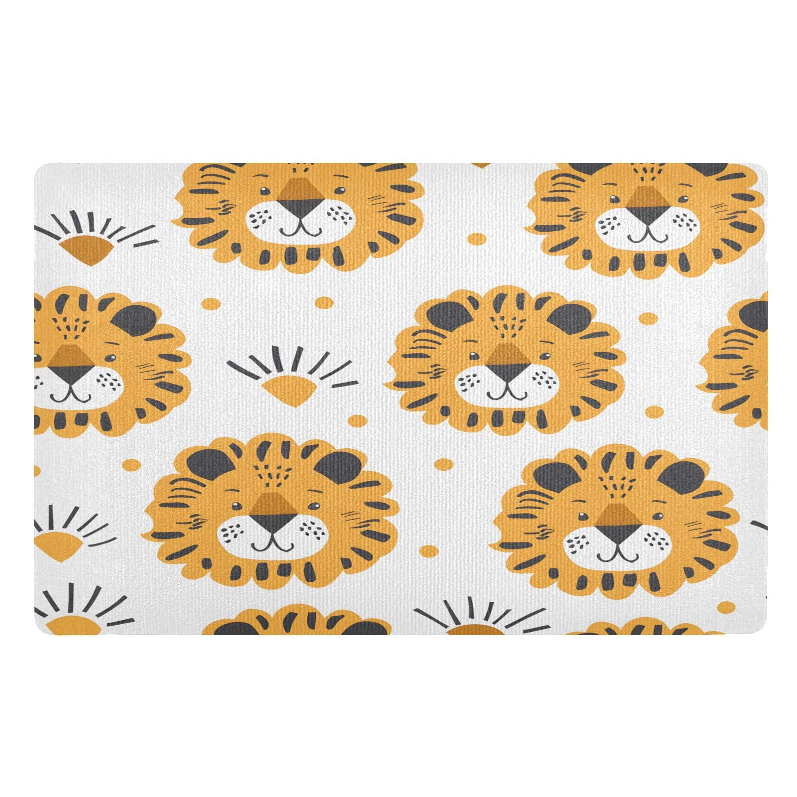 Paillasson d'intérieur absorbant motif lion : l'alliance du style et de l'efficacité