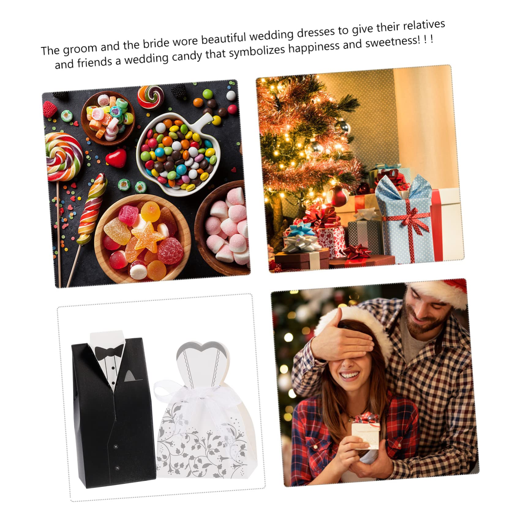 100pezzi Scatole Decorativi Per Matrimonio Di Scatole Per Dolci Eleganti Contenitori Per Regali e Confetti Facili Da Assemblare e Sicuri Da Usare Per Cerimonie e Festività