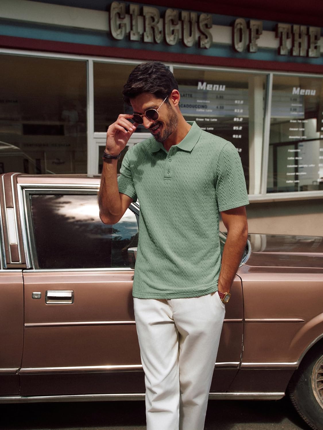 PJ PAUL JONES Mens Polo Shirts Short Sleeve Casual Collared Summer Vacation Shirts Golf Polo Shirts - Image 3