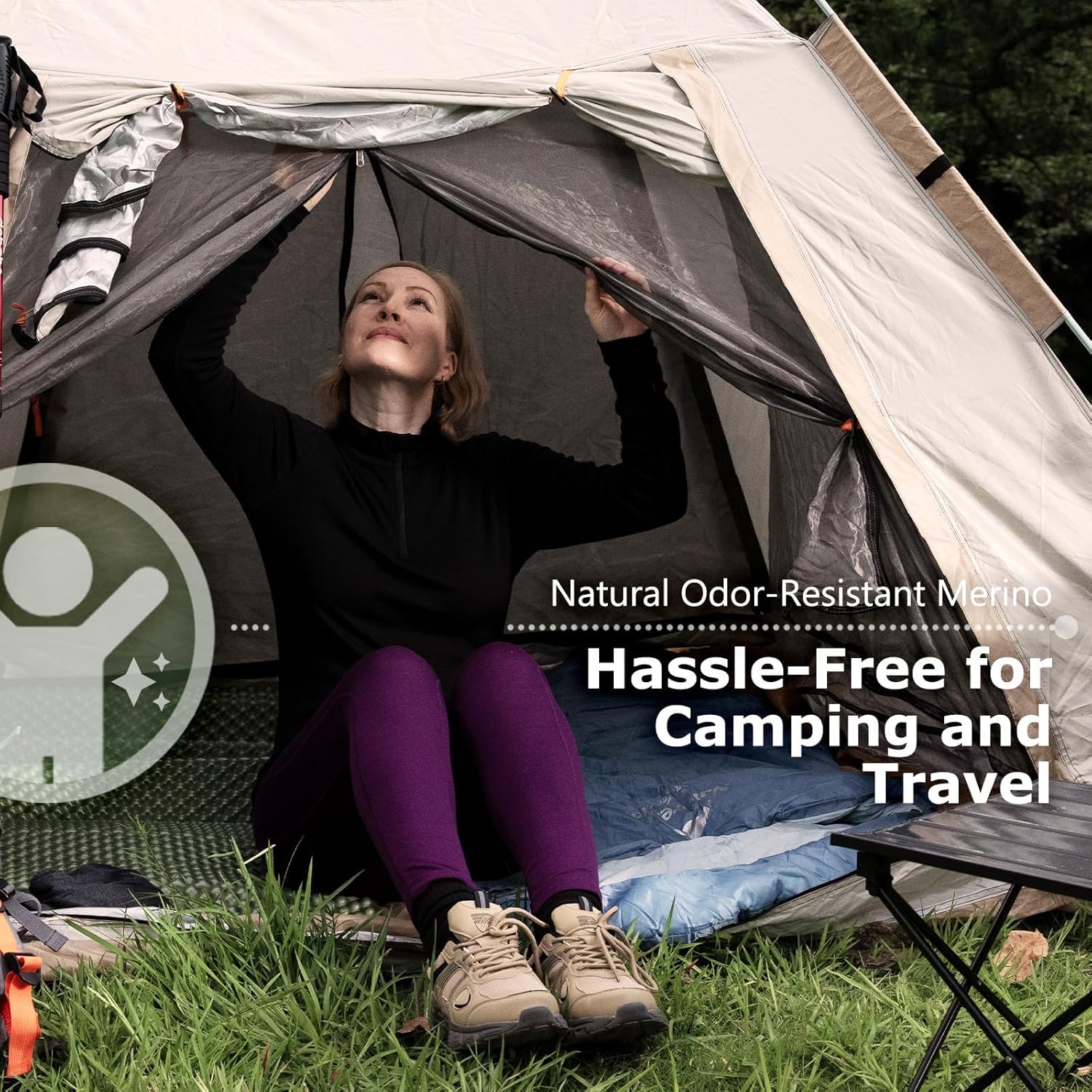 Merino Protect 100% Merino Wool Base Layer Women Thermals Underwear Soft Long Sleeve Shirt for Hiking Skiing - Image 6