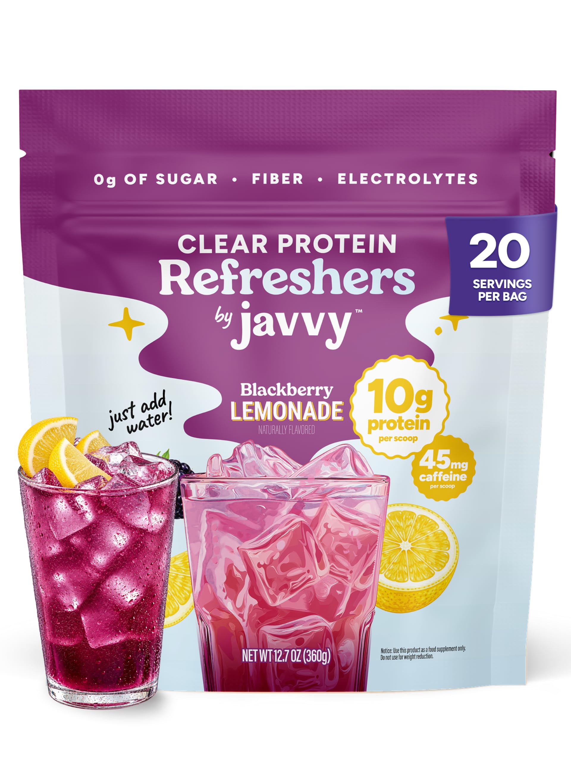 Javvy Clear Protein Powder with Clear Whey Protein, Strawberry Berry Acai — Amazon image 17