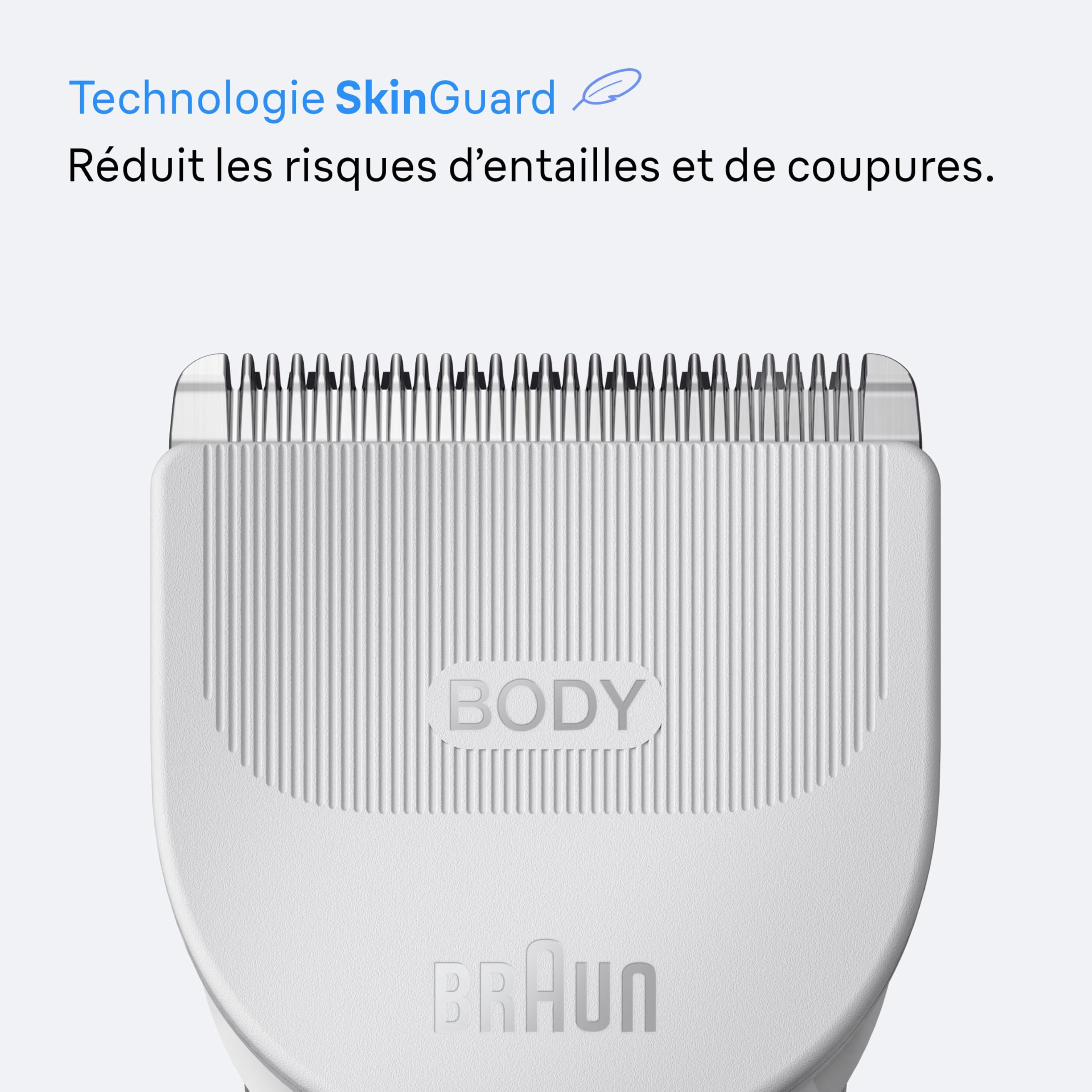 Braun Tondeuse Electrique Homme, pour le Corps, Series 3 BG3575, Grise | Etanche, Batterie Rechargeable, sans Fil, Coffret avec +6 Outils de Rasage, Sabot Zones Sensibles, Emballage en Carton