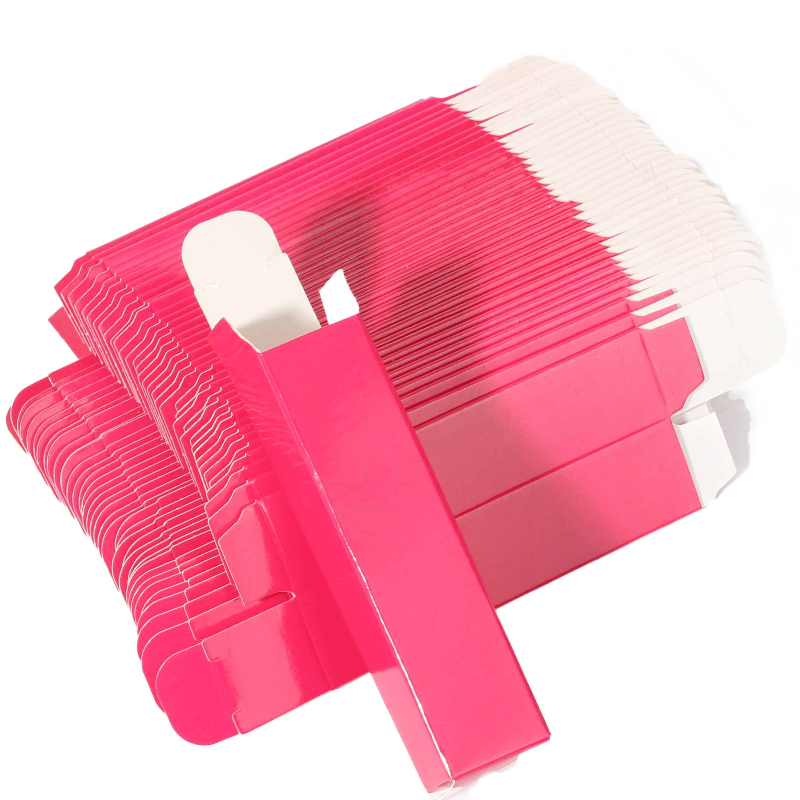 COSIDEA 50pcs 23 * 23 * 98mm lip gloss Craft Rose pink paper box Small packing boxes 350gms for pack cosmetics