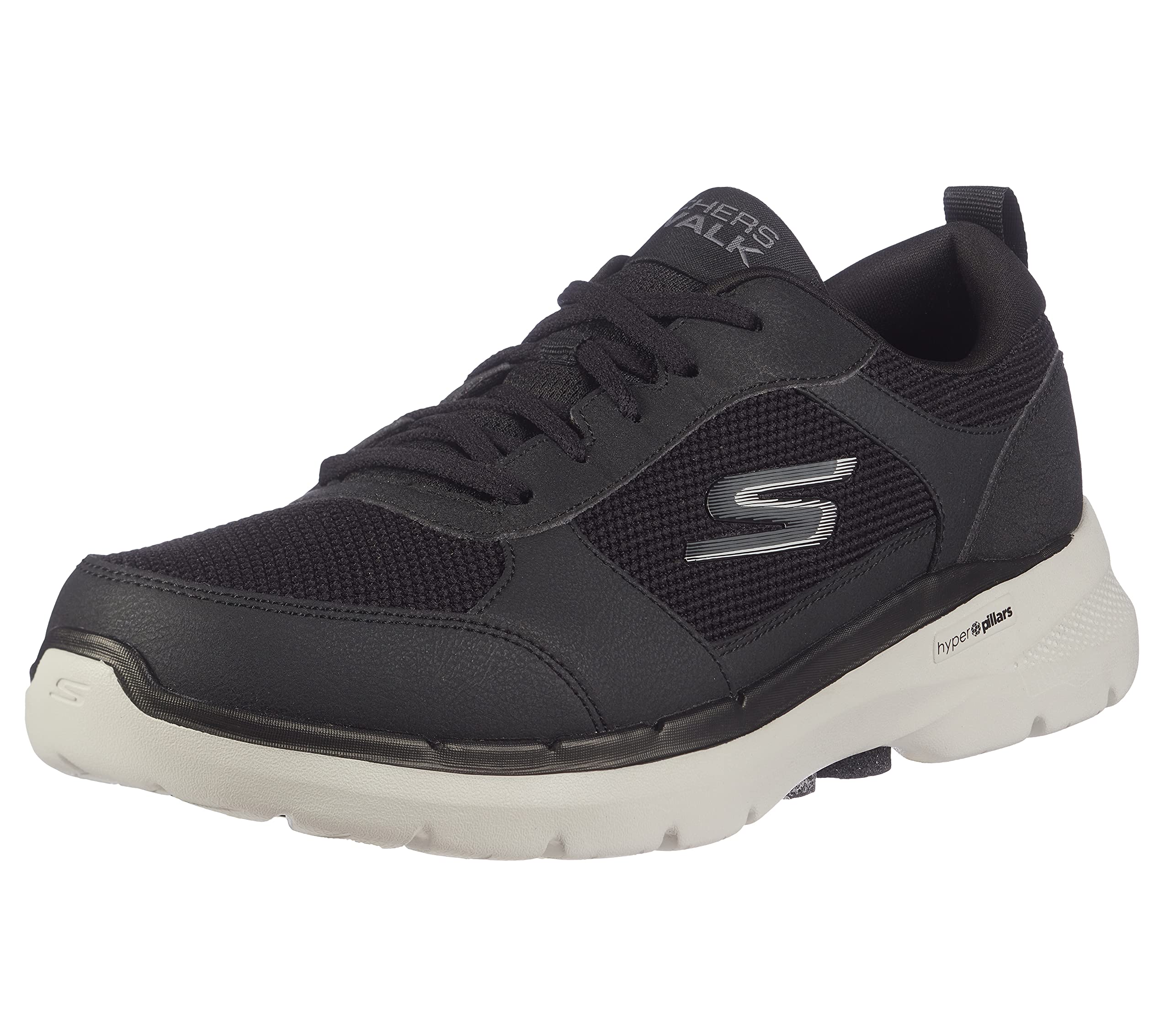 GO Walk 6 - Compete Lace Up Shoes for Men Air-Cooled GOGA Mat Ultra Mesh Walking-image-5