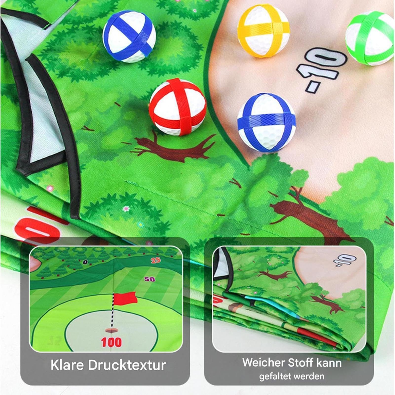 Set da golf giocattolo per bambini, in flanella ABS, attrezzatura sportiva per interni ed esterni, kit di assistenza per l'allenamento del golf per appassionati di sport e principianti, spiaggia