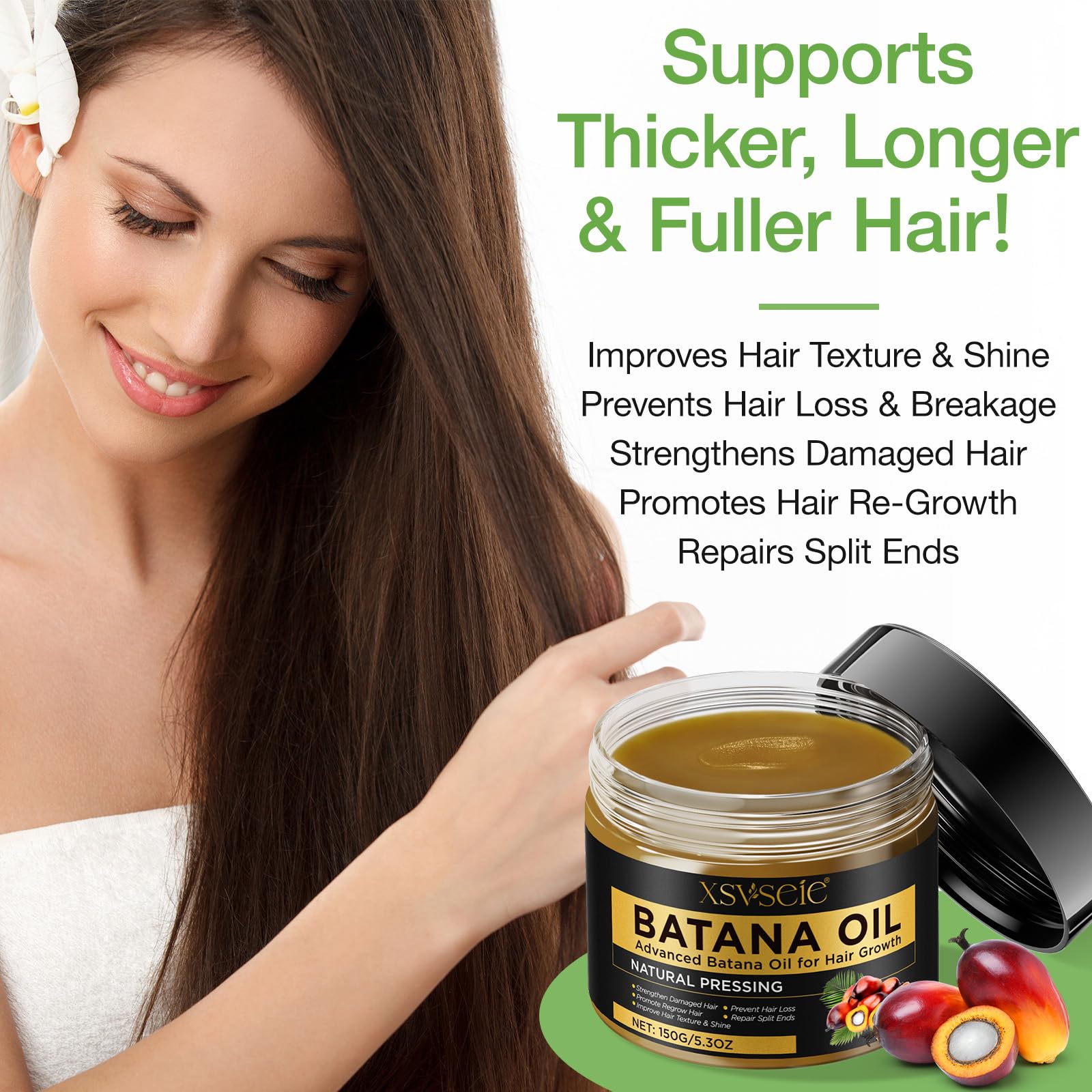 Batana Oil for Hair Growth Dr Sebi Raw Batana Oil, Batana Hair Oil, Prevent Hair Loss - Image 3