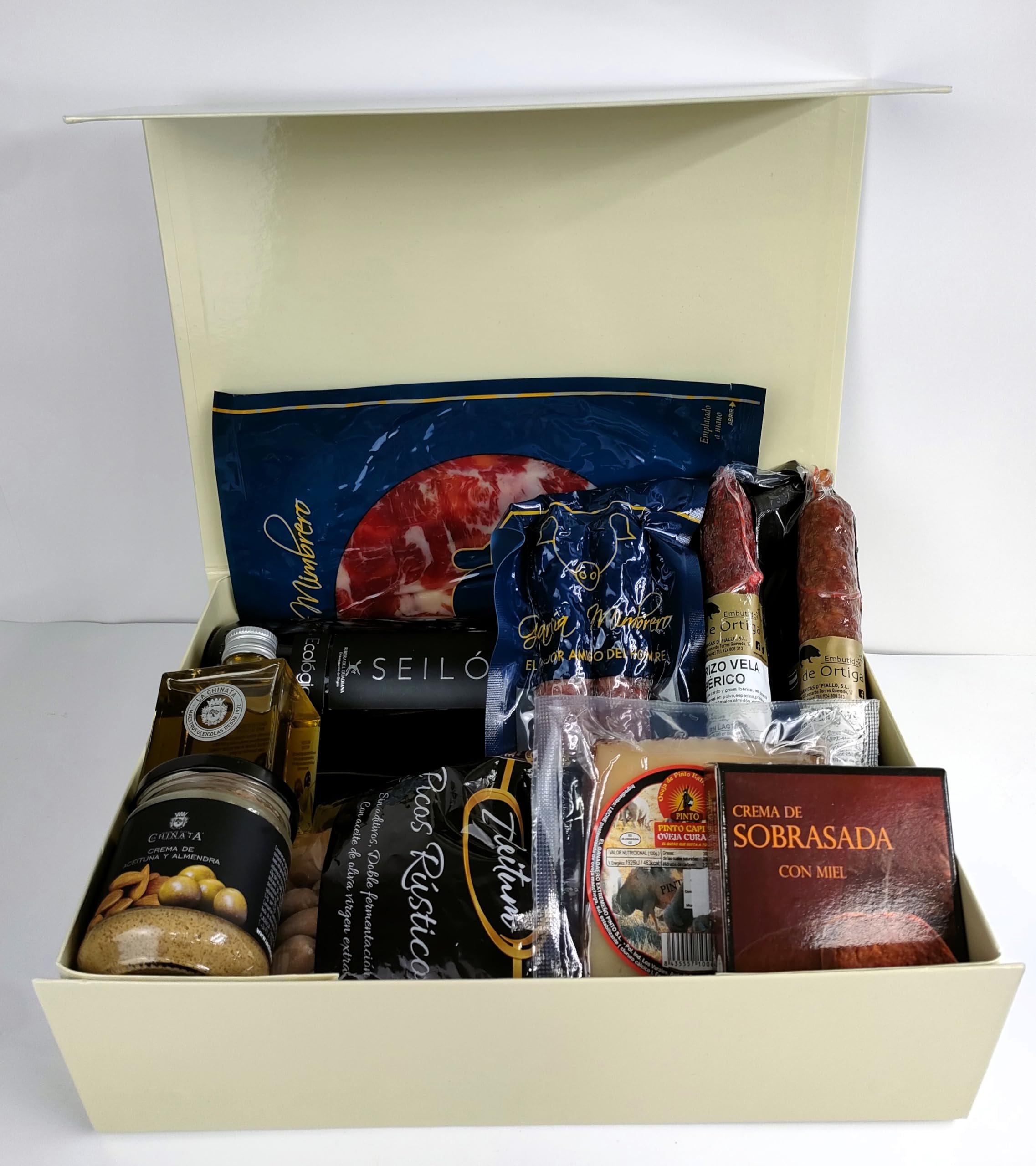 DON GOURMET, Cesta Gourmet para Regalar, Queso curado, jamón ibérico, chorizo ibérico, lote embutidos ibéricos, aceite de oliva virgen extra, patés, pack ibéricos, Regalo Original.