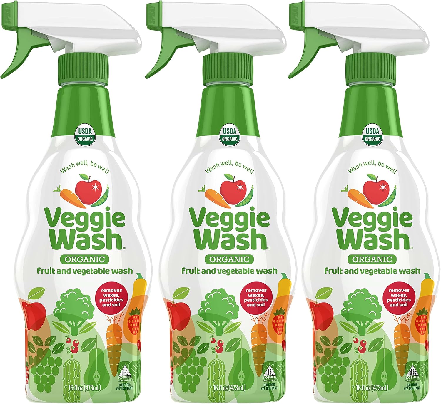 Veggie Wash Organic Fruit & Vegetable Wash, Certfied