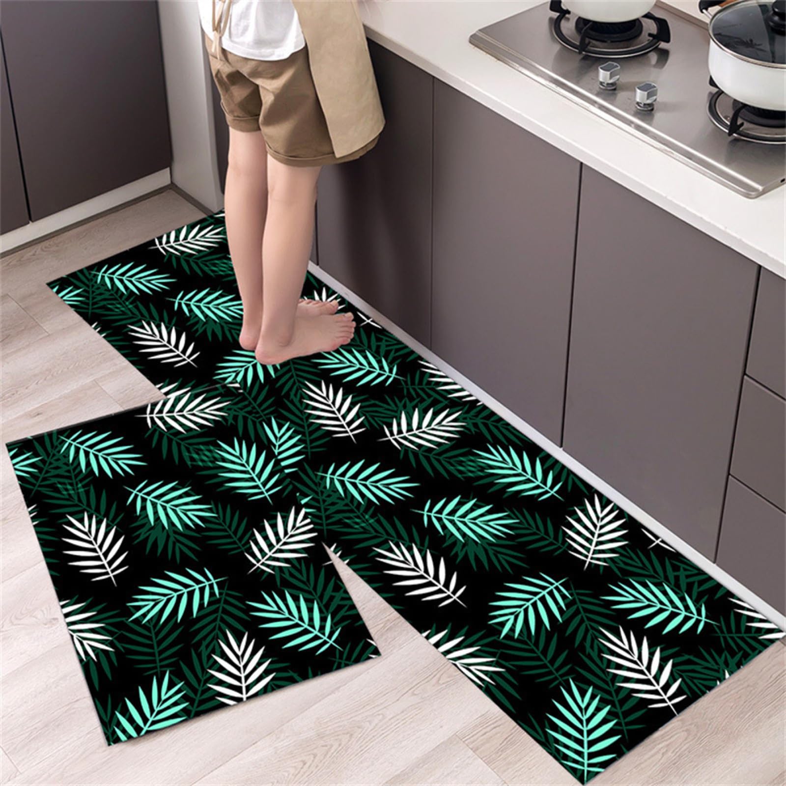 Tapis de sol cuisine antidérapant contre les taches d'huile et d'eau