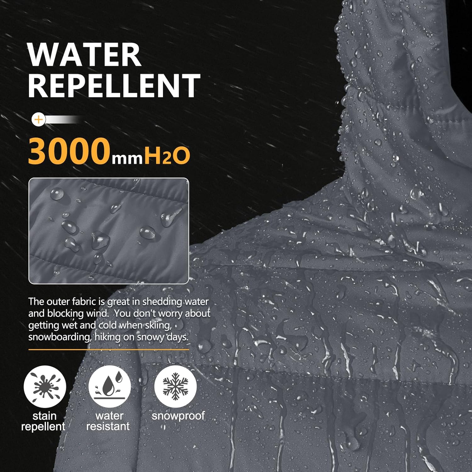 Outdoor Ventures Women's Packable Lightweight Full-Zip Puffer Jacket with Hood Quilted Winter Coat - Image 6