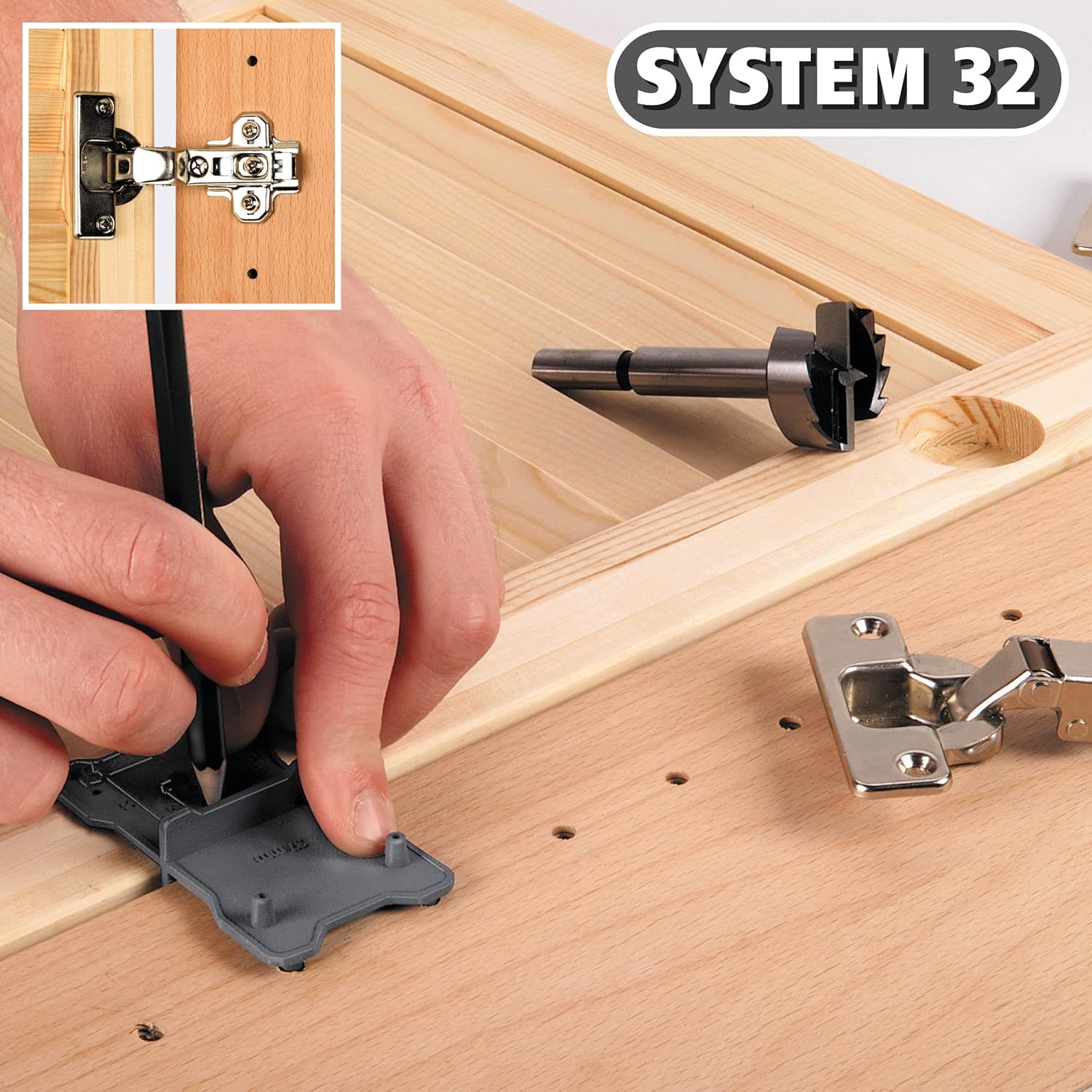 Using Wolfcraft Marking Template to Mark Drilling Points