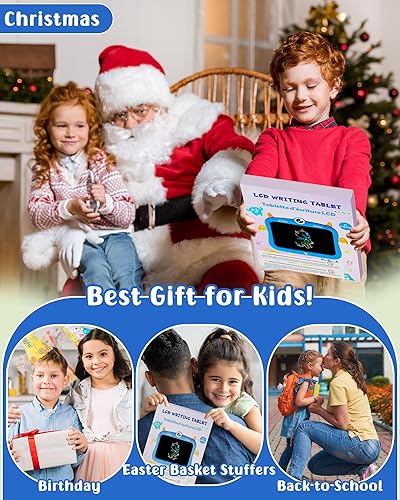 Miniatura 5 de TEKFUN Bloc de dibujo de juguetes para niños pequeños, tablero de garabatos esenciales de viaje de 8.5 pulgadas, tableta de escritura colorida para