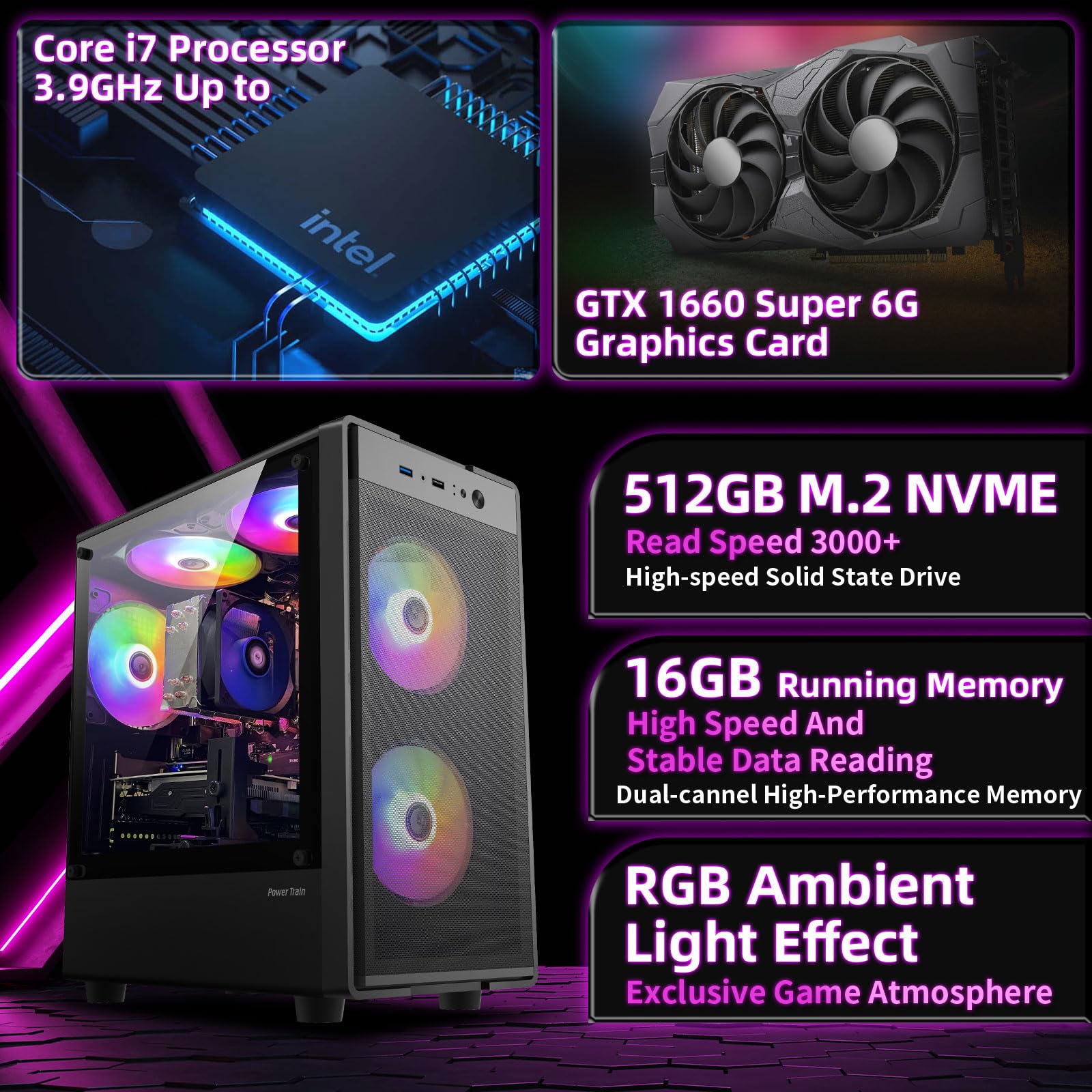 Amazon.co.jp: 内蔵ゲーミングPCデスクトップコンピューター、Intel