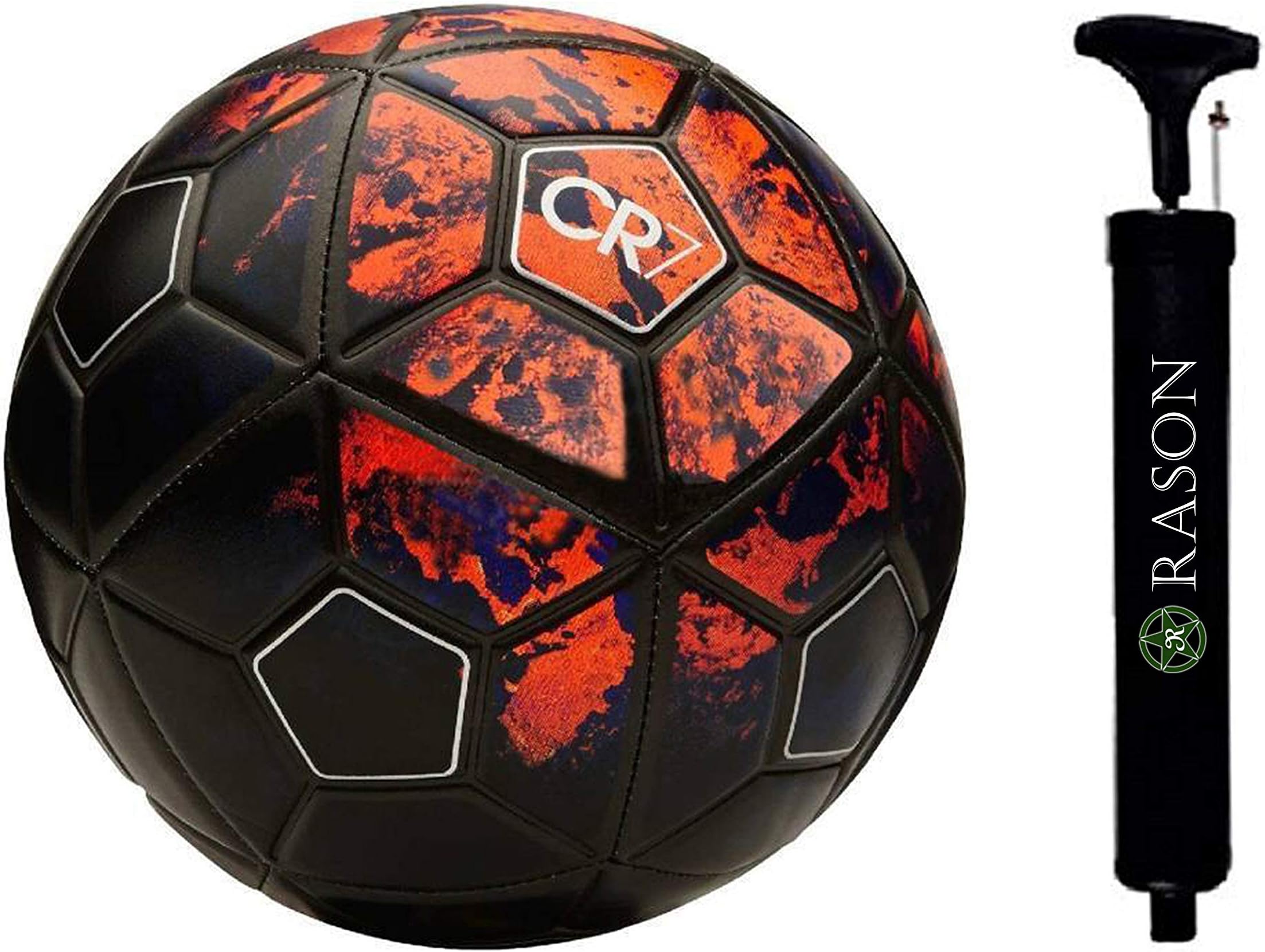 RASON CR-7 Rubber Football, Size 5, (Red)