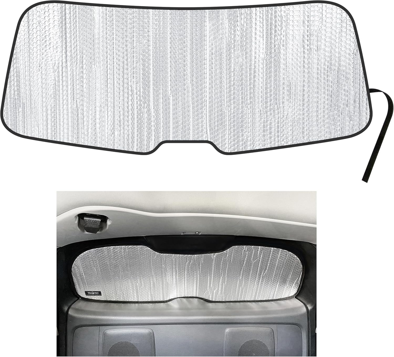 YelloPro Rear Tailgate Window Custom Fit Reflective Sunshade for 2021 2022 2023 2024 2025 2026 Toyota Sienna Minivan, Sun Shade Protector Accessories [Made in USA]