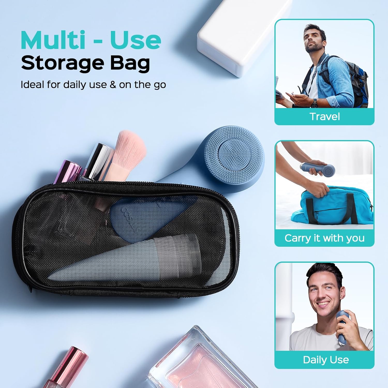 COSLUS FBS03 Face Scrubber Facial Cleansing Brush: 2 in 1 Spin and Vibration Patented, Silicone Electric Exfoliator Scrubber with Automatic Foaming, Waterproof Face Cleanser Brush for Men and Women - Image 4