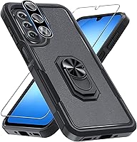 Vista 20 de Janmitta Funda compatible con Samsung Galaxy A14 5G con protector de pantalla + protector de lente de cámara, funda resistente de servicio pesado