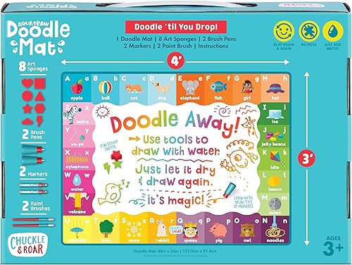 Miniatura 2 de Chuckle & Roar - Alfombrilla para garabatos - Diversión con acuarelas - Arte y manualidades sin desorden - Ideal para niños pequeños