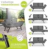 KESSER Luna Polyrattan Garden Bench with Reclining Function Garden Sofa 4-in-1 Adjustment Function Garden Couch Weatherproof Balcony Sofa Adjustable Armrests Extra Thick & Soft Padding Garden/Balcony/Patio