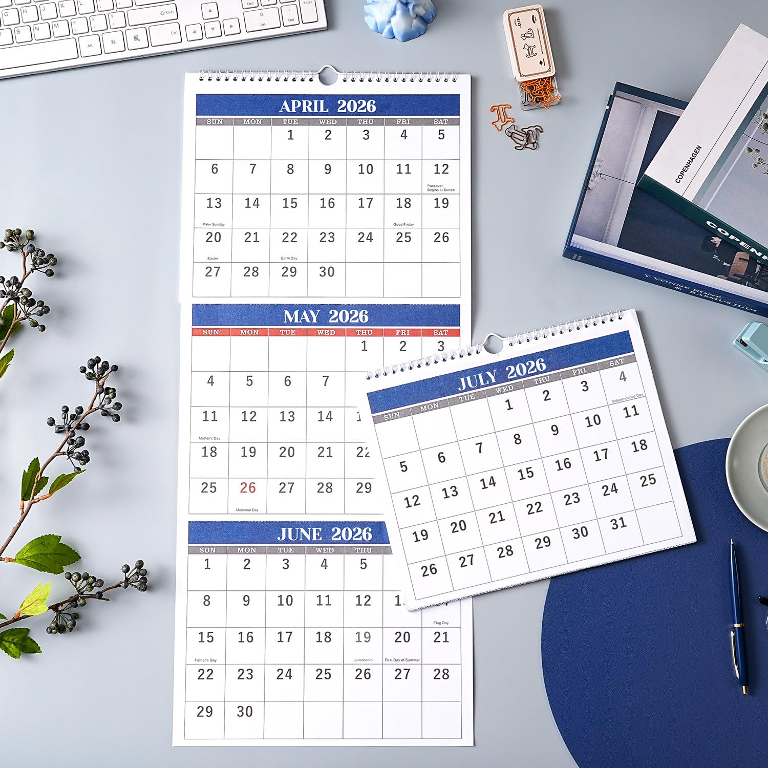 Amazon.com: 2026-2027 Wall Calendar - APR.2026 - JUL.2027, 3