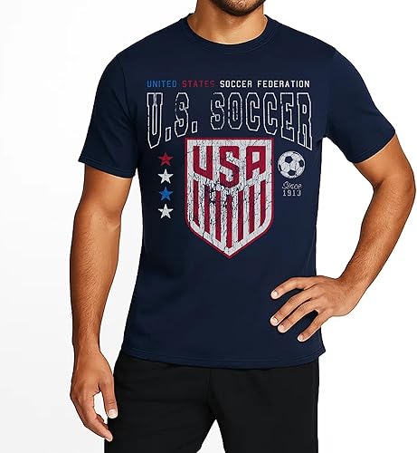 Miniatura 1 de Icon Sports Cuello redondo con licencia oficial de la Federación de Fútbol de EE. UU., unisex para adultos