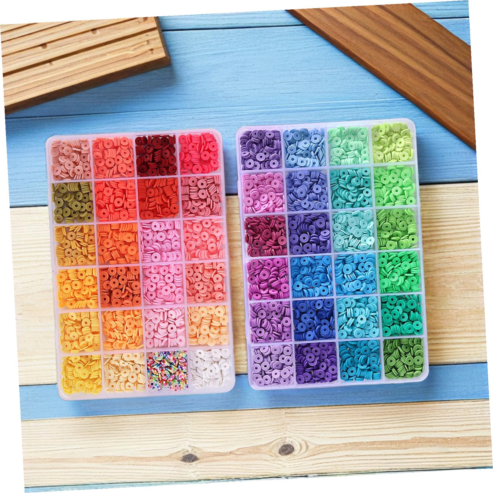 Homoyoyo 1 Juego Kit Para Hacer Pulseras De Cuentas De Arcilla Kits De Cuentas Para Manualidades a Granel Para Joyería Vistoso 100 Piezas Arcilla Polimérica Cepillo De Chica