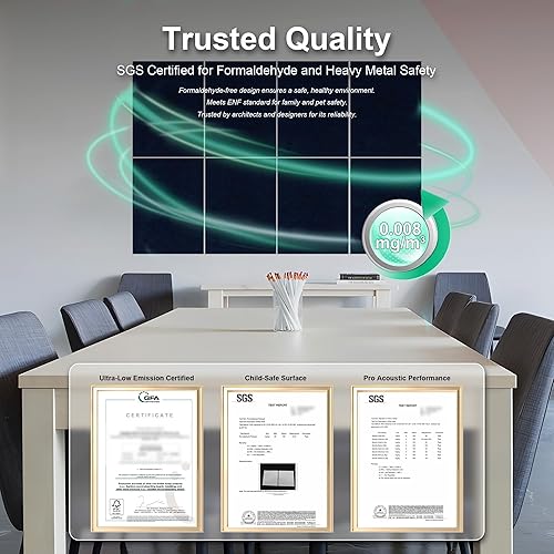 Miniatura 5 de WoveN SounD Panel acústico artístico, gran decoración de pared con amortiguación de sonido, 16 x 12 x 0.4 pulgadas, panel decorativo de pared