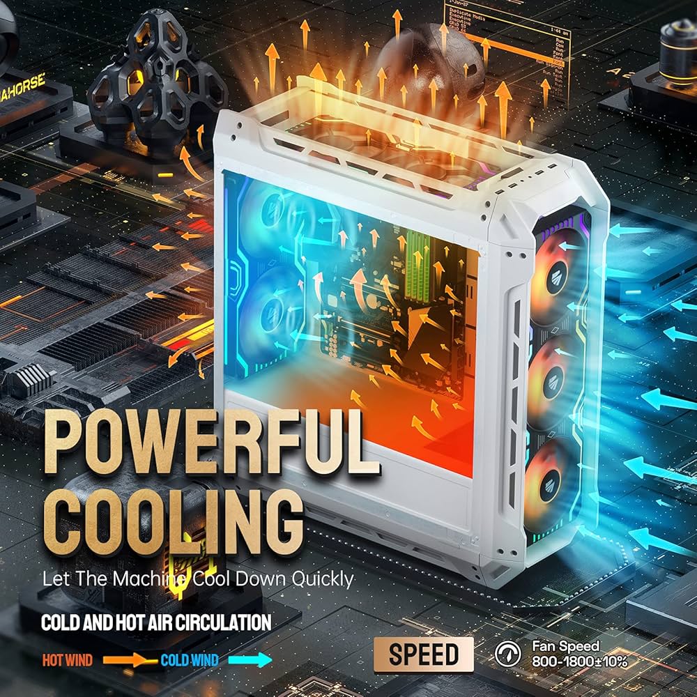 AsiaHorse白pcケース簡易水冷付き Amazon.co.jp: AsiaHorse: ATX PCケース