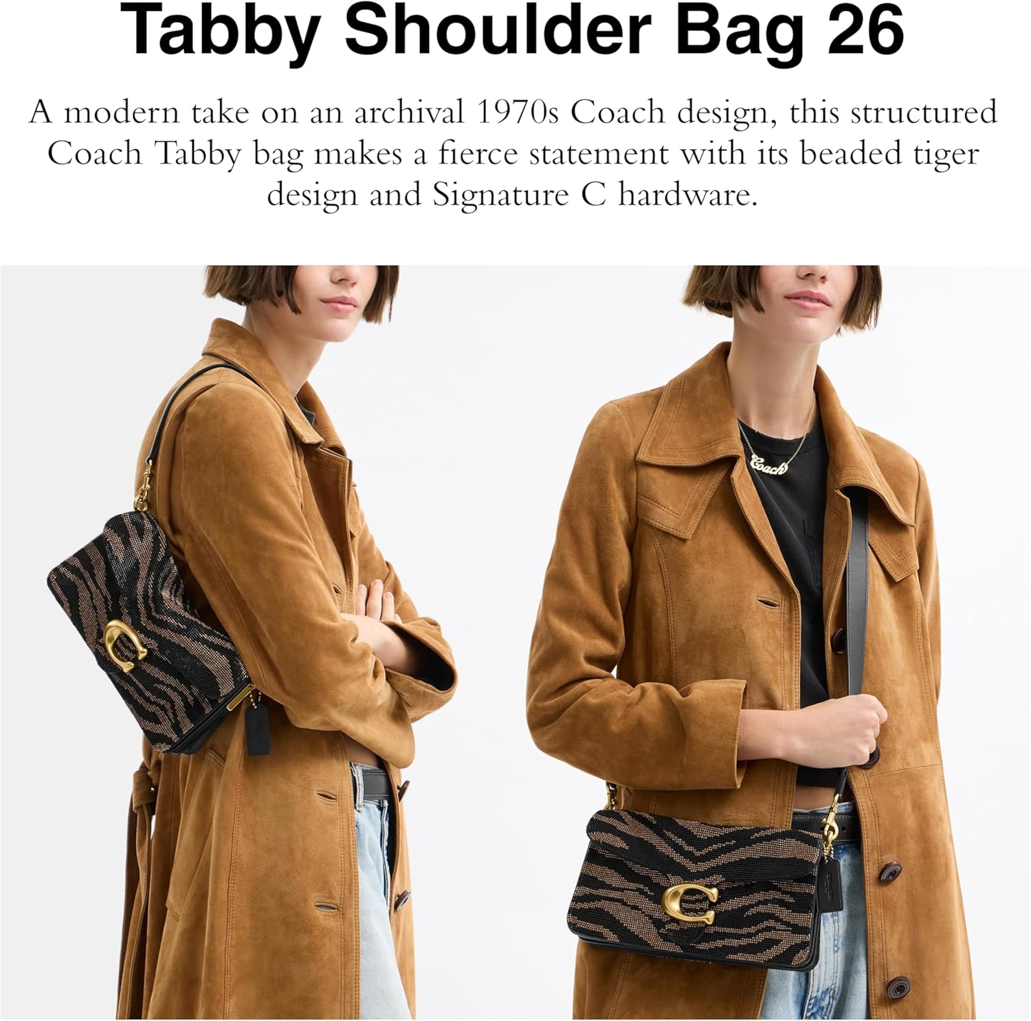 COACH Women's Crystal Denim Tabby Shoulder Bag - Image 3