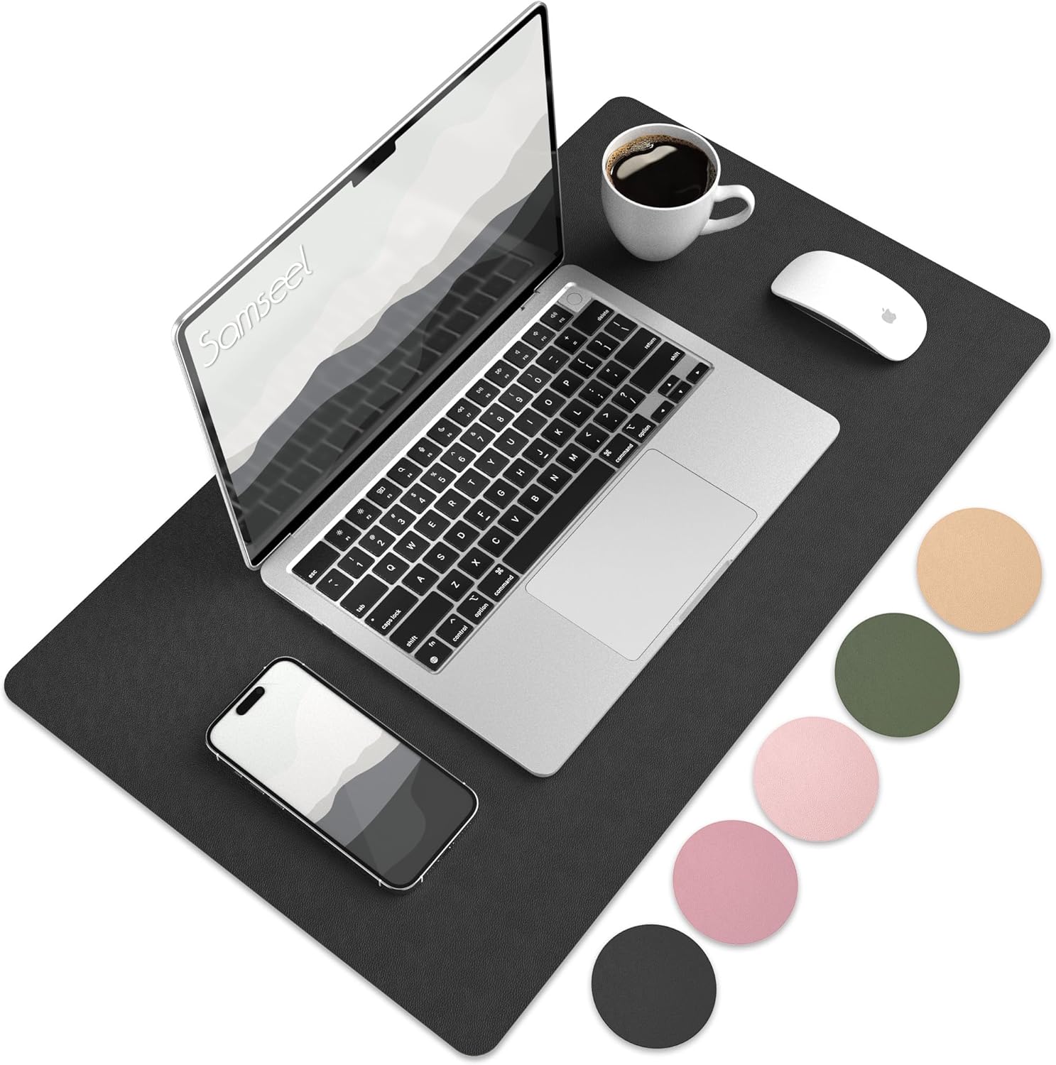 Samseel Desk Pad,Leather Mouse Pad Desk Writing Mat