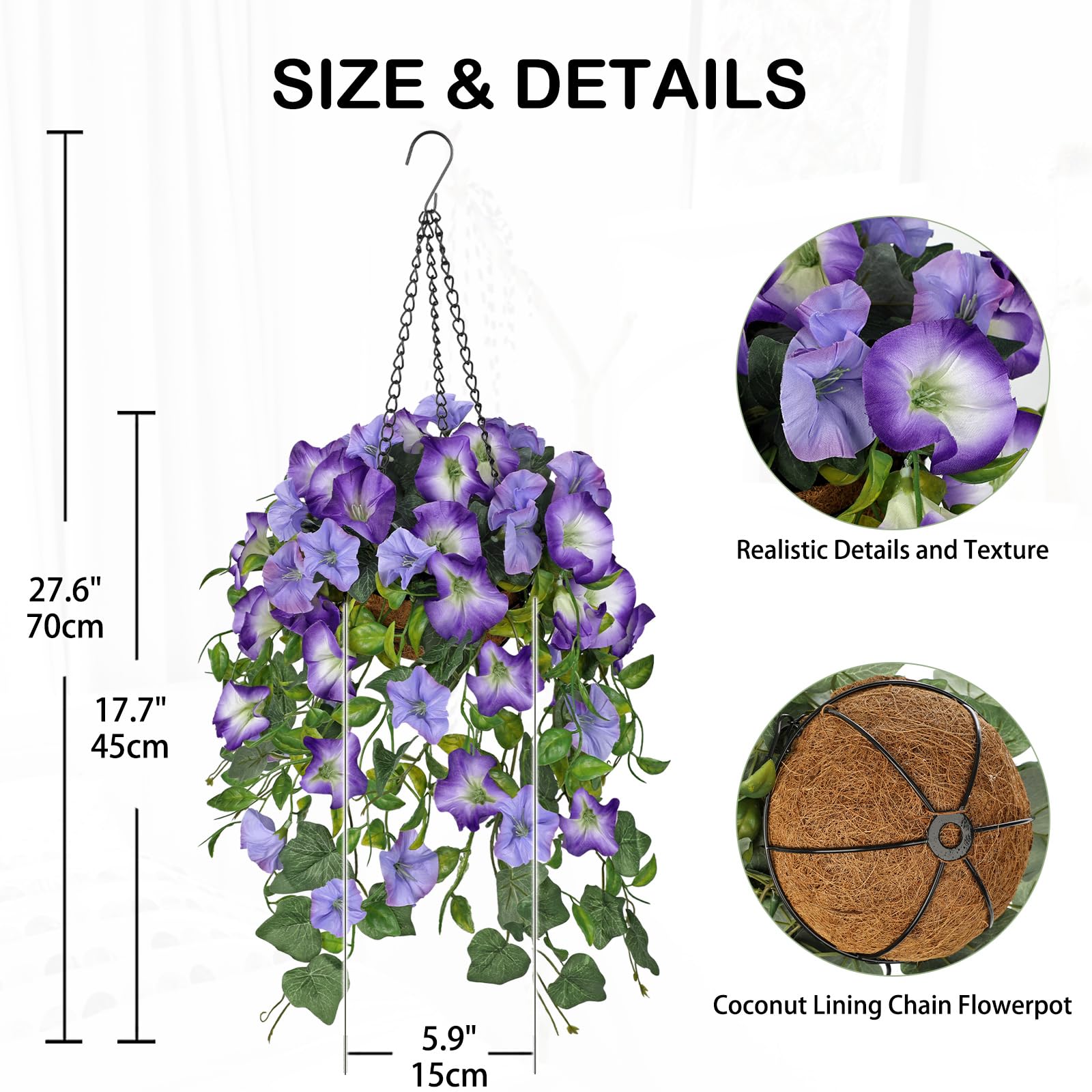 Amazon.com: Briful Artificial Hanging Flowers for Outdoors, Fake