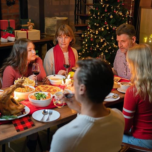 Miniatura 3 de Iconikal Servilletas de papel desechables para fiesta, a cuadros rojos, tamaño de cena, 75 unidades